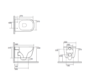 Унитаз Kerasan Tribeca 511459 подвесной серый без сиденья